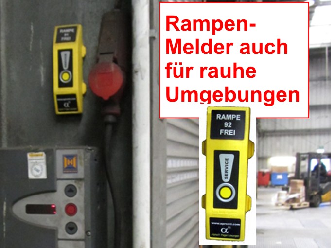 Rampenmelder für Pager-Ruf Logistik und Speditionen