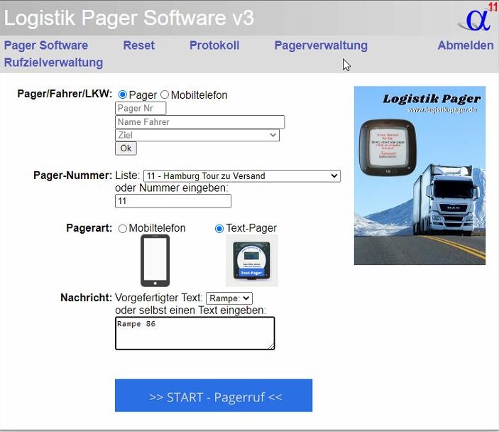 Logistik-Pager-Software