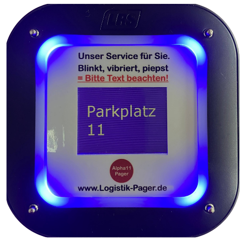 Logistik Text-Pager CS8 mit Text Parkplatz 11